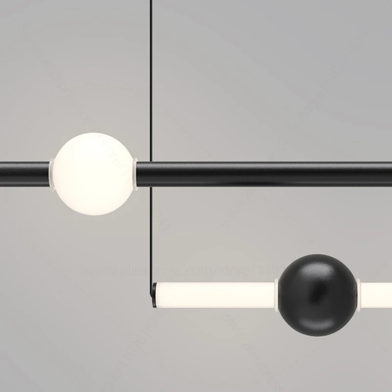 Минималистичная люстра с линейным внешним освещением, современный подвесной светильник для ресторана, домашнее освещение, декор для бара, спальни, офиса