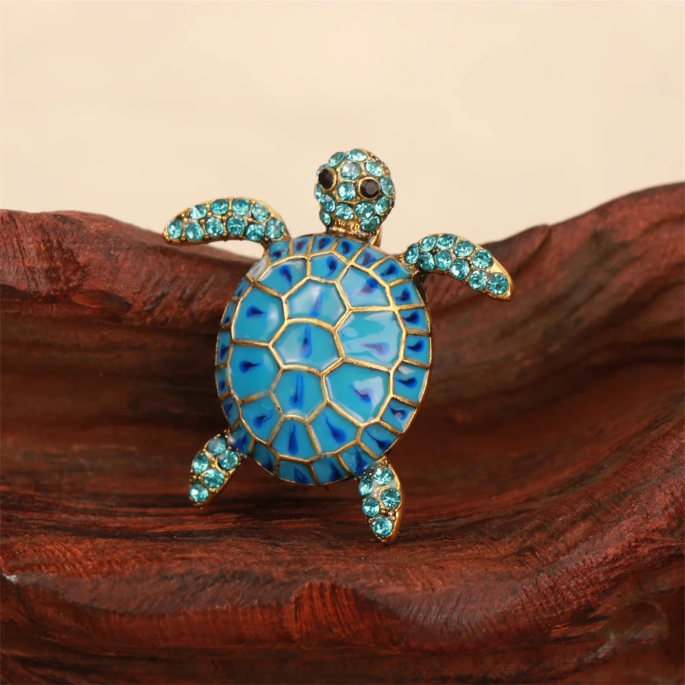 

Baroque Luxury Beautiful Turtle Animal Design Brooch for Men and Women, Jewelry Accessories, Wedding Holiday Party Gift