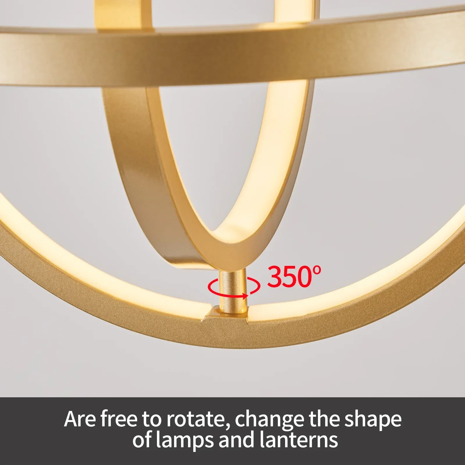 回転可能な LED シャンデリアレストラン寝室ポーチライトバー高級ランプ折りたたみ式