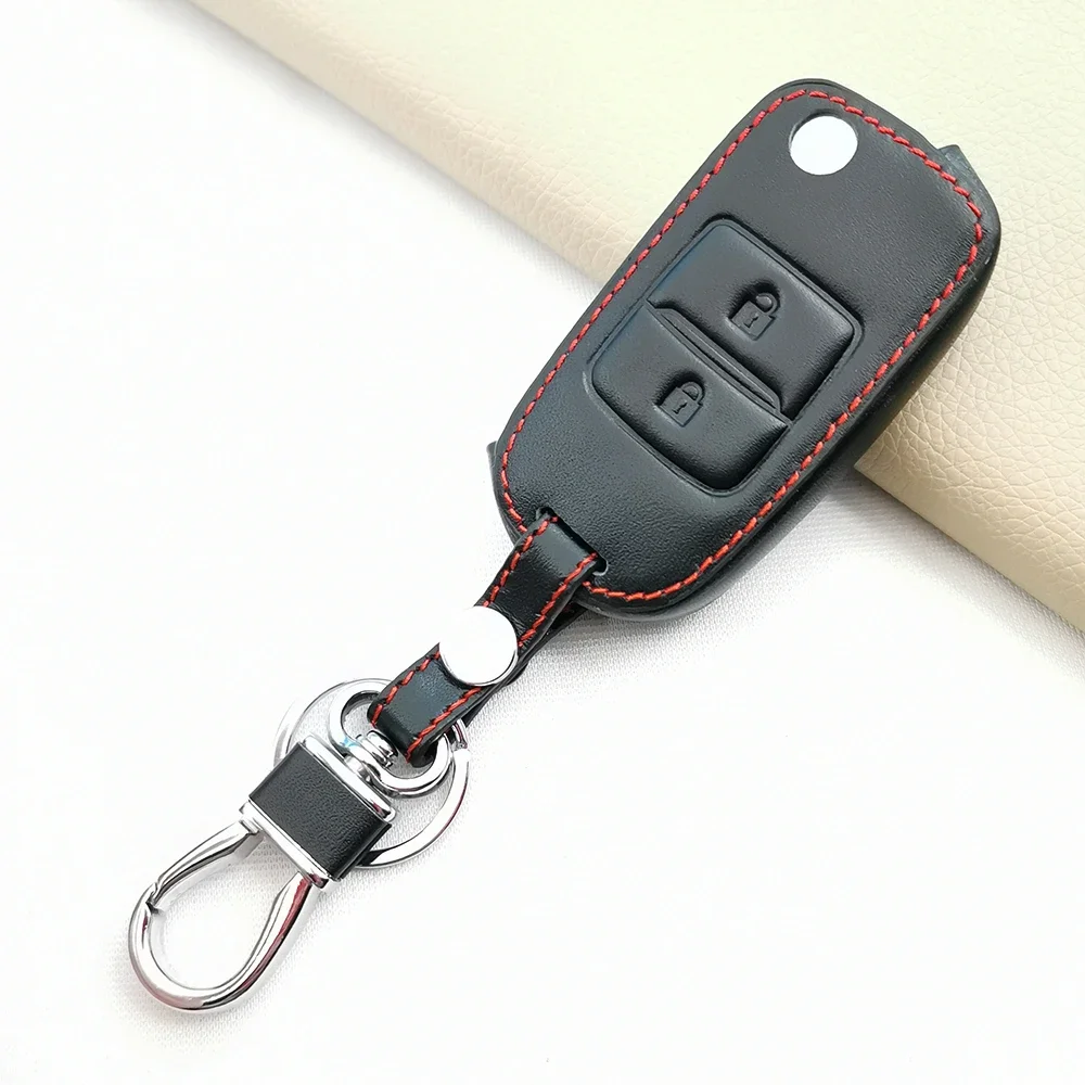 For Changan CS75 EADO CS35 RAETON CS15 V3 V5 V7 2 Button Praise Styles Leather Car Key Case Cover Key ACCESSORIES