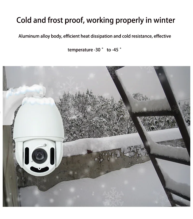 Kamera PTZ Luar Ruangan Kubah Kecepatan 7 "5MP 33xZoom Uniview Situs Konstruksi Pertanian PCB 350M Lampu Laser Kamera Jaringan POE Bilah Wiper