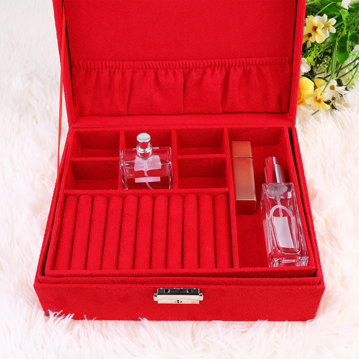 Jewelry Storage Box Portable Case For Necklace Rings Earrings Keys Buckle Dustproof Organizer Container Jewelry Packing