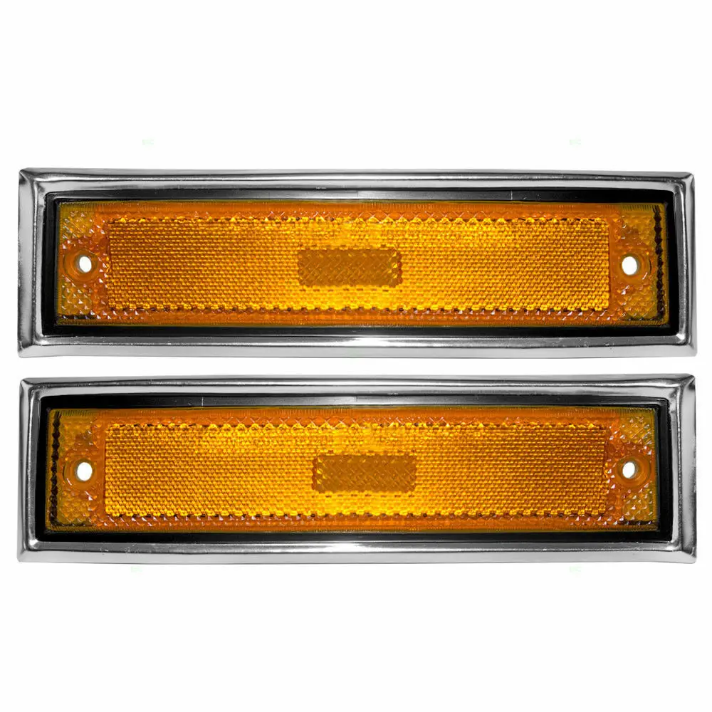 Car For Chevrolet C10 C20 C30 GMC C1500 C2500 1981~1991 Front Side Marker Lights Turn Signal Lamp Indicators GM2550115 GM2551107