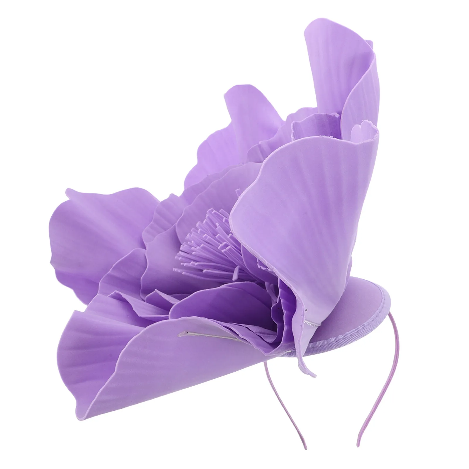 Large Flower Fascinator Elegant Floral Headband Lightweight Handmade Women's Tea Party Wedding Carnival Accessory