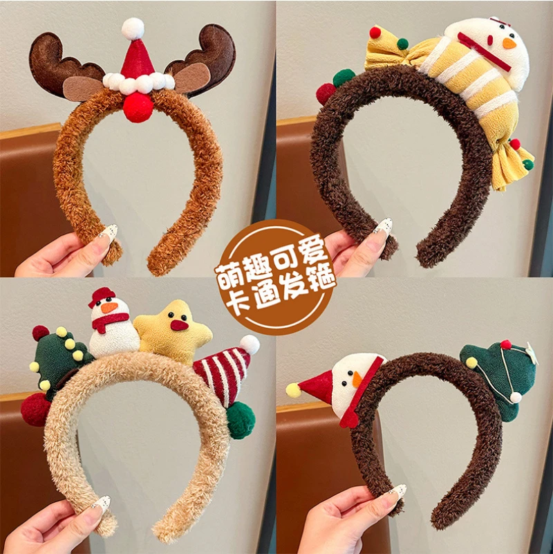 

New Festive Christmas Headbands Fun Accessories, Colorful Headbands, Durable Material, Plastic Headbands Xmas Party Gifts