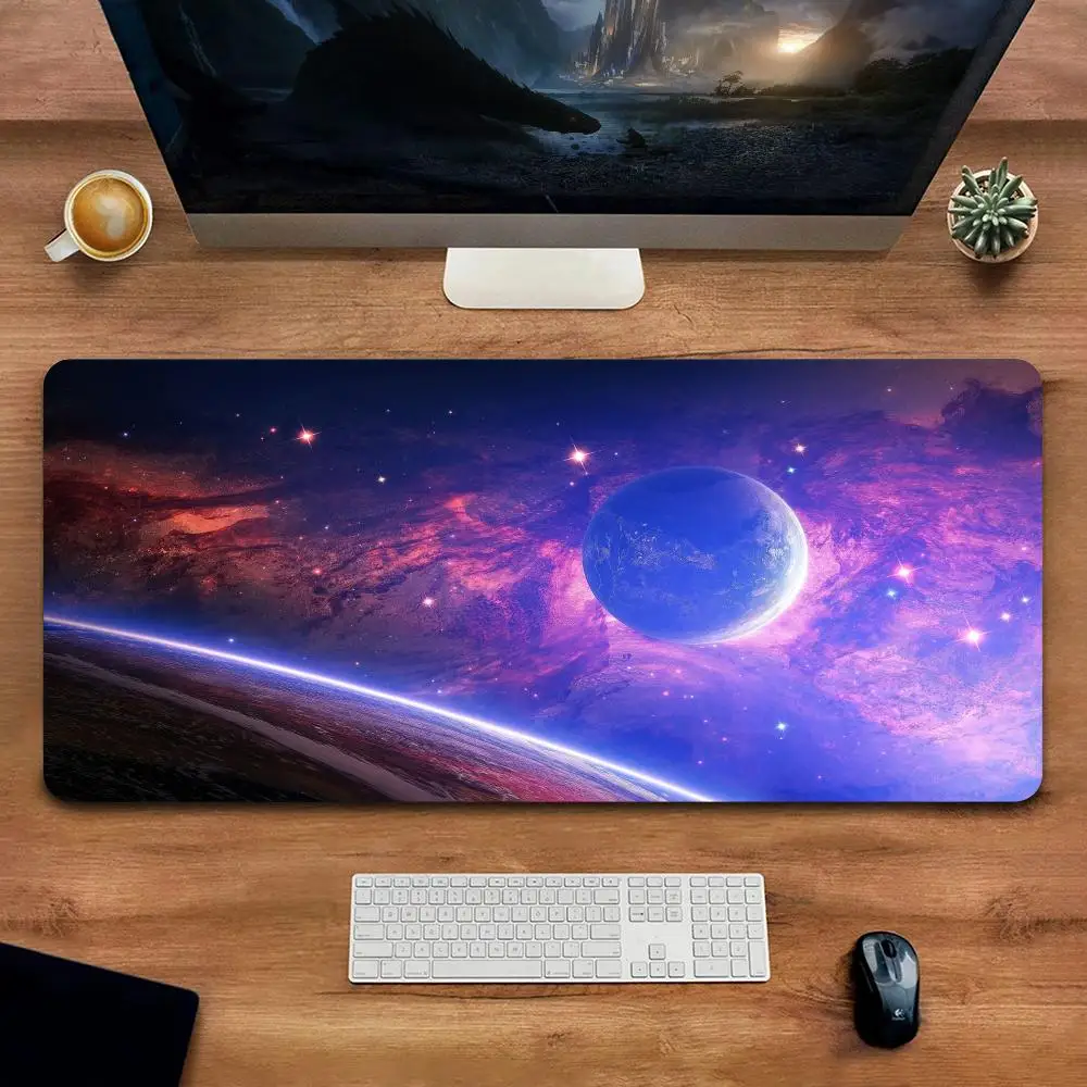 Science Fiction Starry Sky Player Mats for Csgo MousePad Laptop Gamer PC Accessories Keyboard Desk Pad Home Mouse NonSlip pad