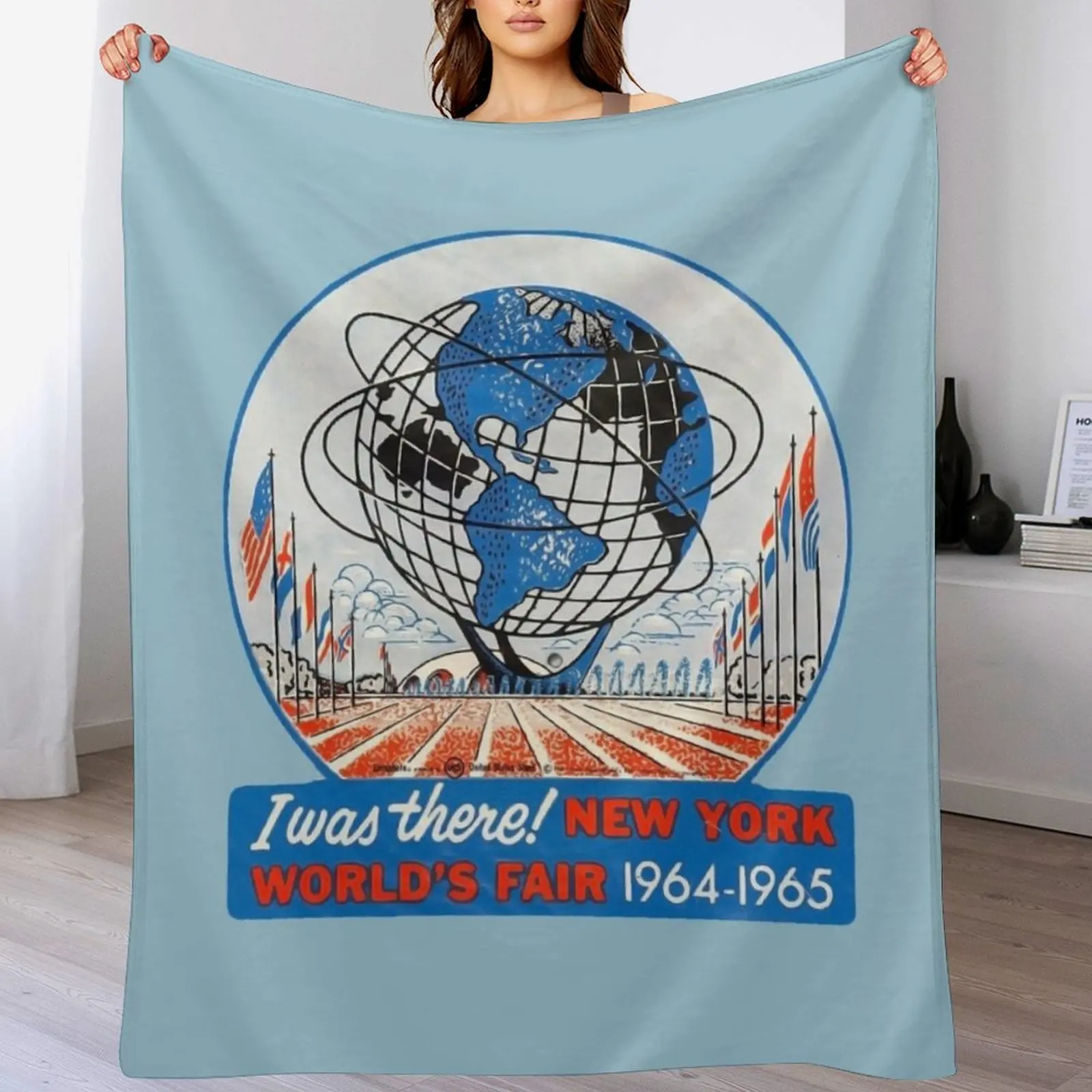 

New York World's Fair RETRO 1964 Throw Blanket