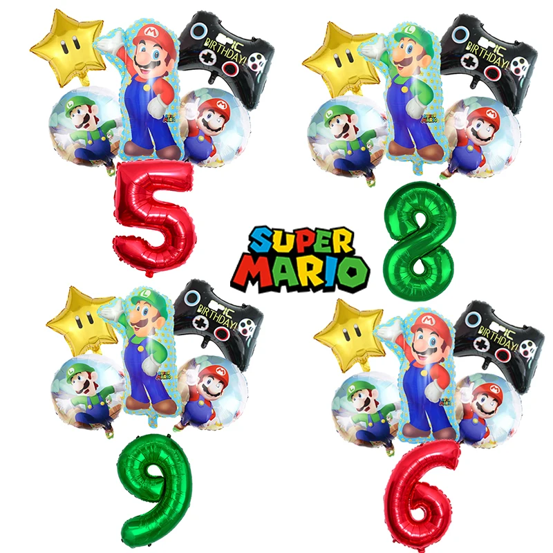 

Super Marios Bro Kids Birthday Party Decoration Balloon Number Digit 1-10 Balloon Set Baby Shower Party Supplies Birthday Gift