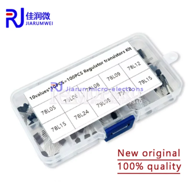 100pcs/box TO-92 Voltage regulator transistors assortment Kit 78L05 78L06 78L08 78L09 78L12 78L15 79L05 79L12 79L15 78l24 ibuw