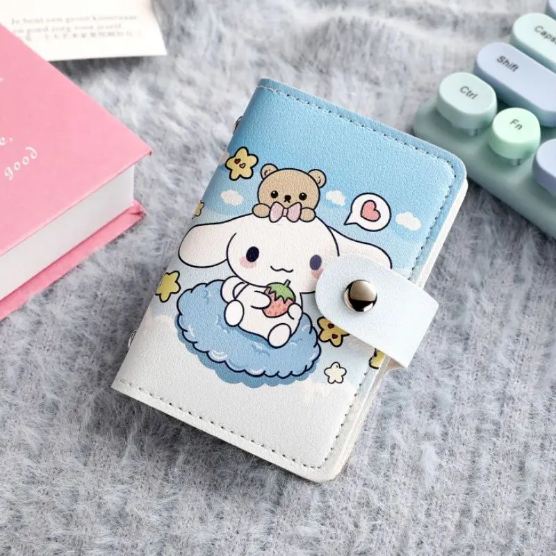 

Cinnamoroll Kuromi Anime Ins Kawaii Sanrio Card Bag Cute My Melody Large Capacity Storage Handbag Wallet Gifts for Girls