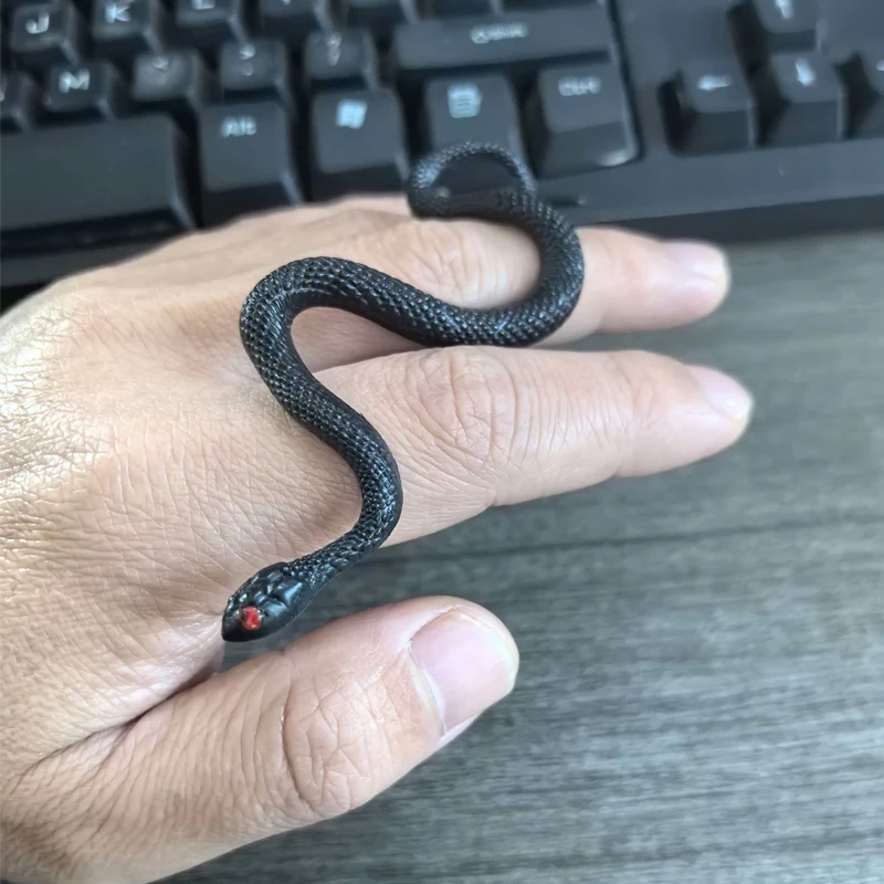 10 STKS Mini Black Snake Zacht Rubber Speelgoed Nieuwigheid Realistische Fake Scary Halloween April Fools' Day Party Prank Props Grappige Gag Geschenken