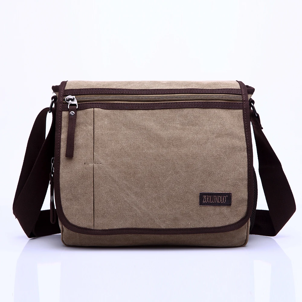 

Canvas Messenger Satchel Bags Buckle Casual Portable Shoulder Bag Briefcase Travel Bags Korean Trend Simple Pack For Men