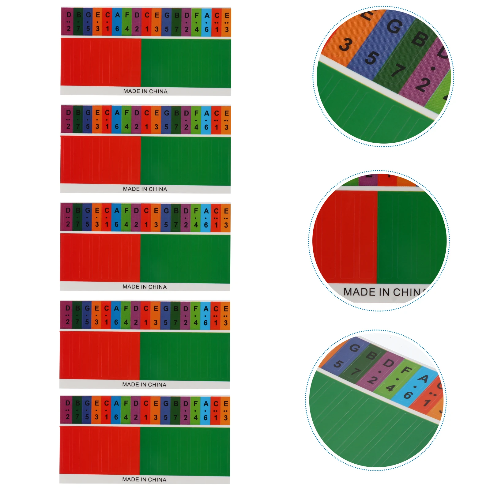 

10 Pcs Kalimba Thumb Piano Mini Finger Scale Stickers Decals Small Instrument Poster