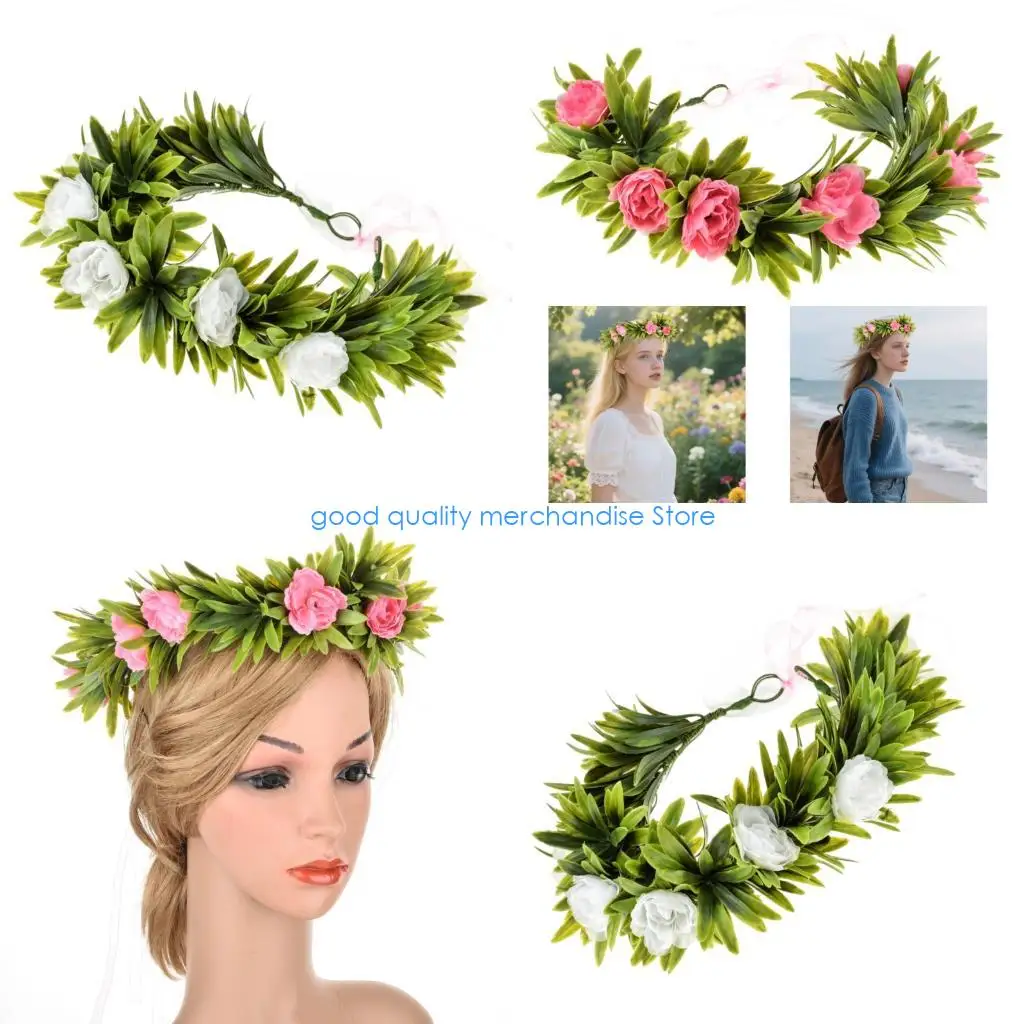 

Y5JD Многоцветный головной убор с имитацией цветка для женщин и девочек и свадебный реквизит для особых случаев