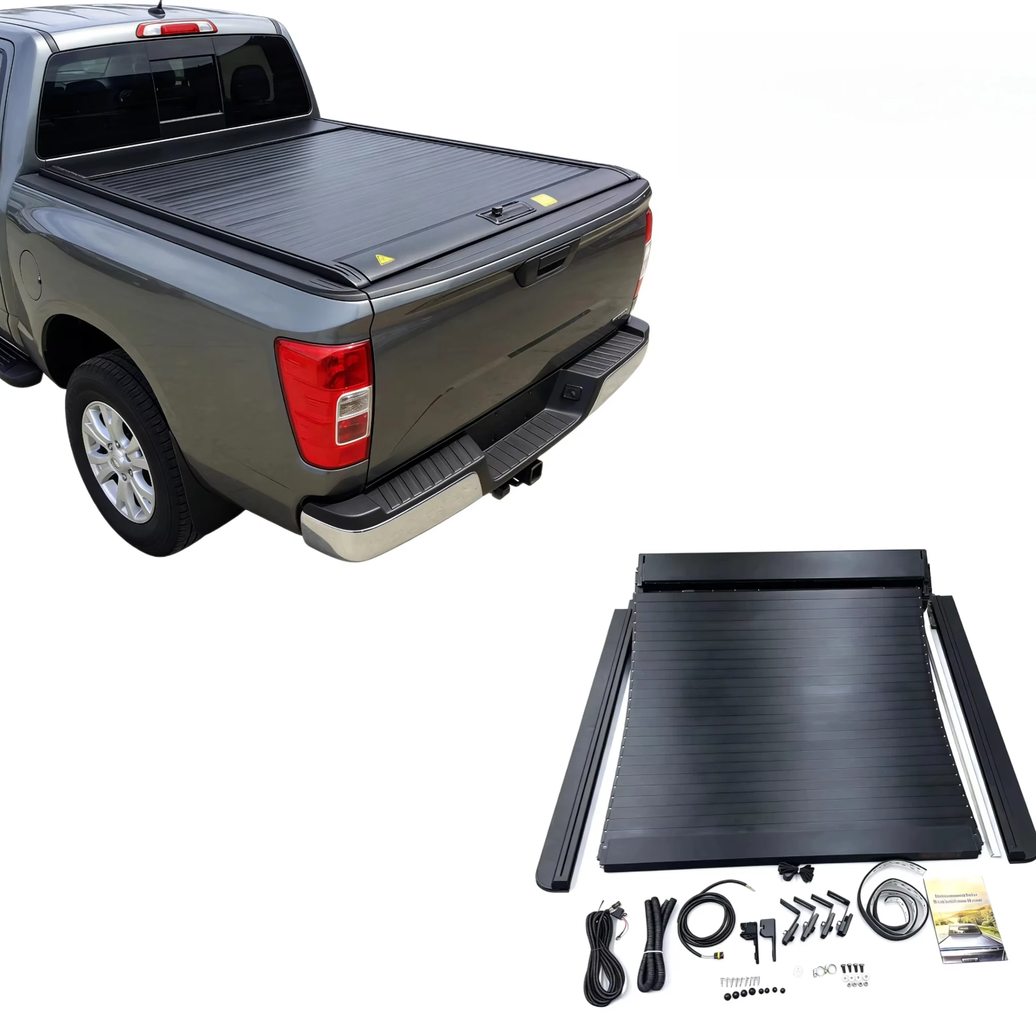 

Manul Retractable Roll Cover With Internal Light For TITAN XD Material Aluminum No Drilling Installation High Quality