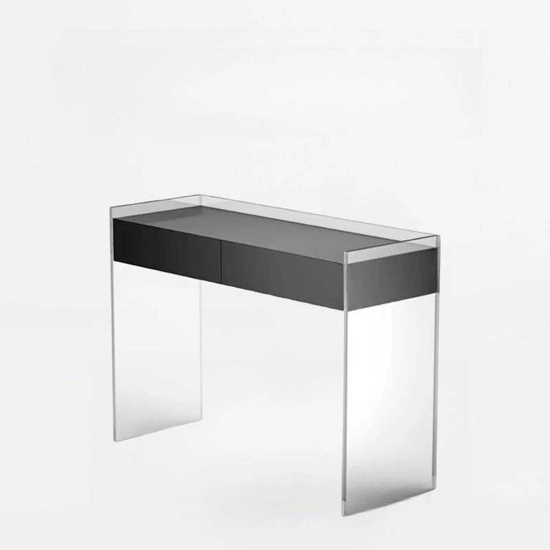 Italian minimalist living room tall cabinet, glass light luxury entrance cabinet, corner cabinet against the wall