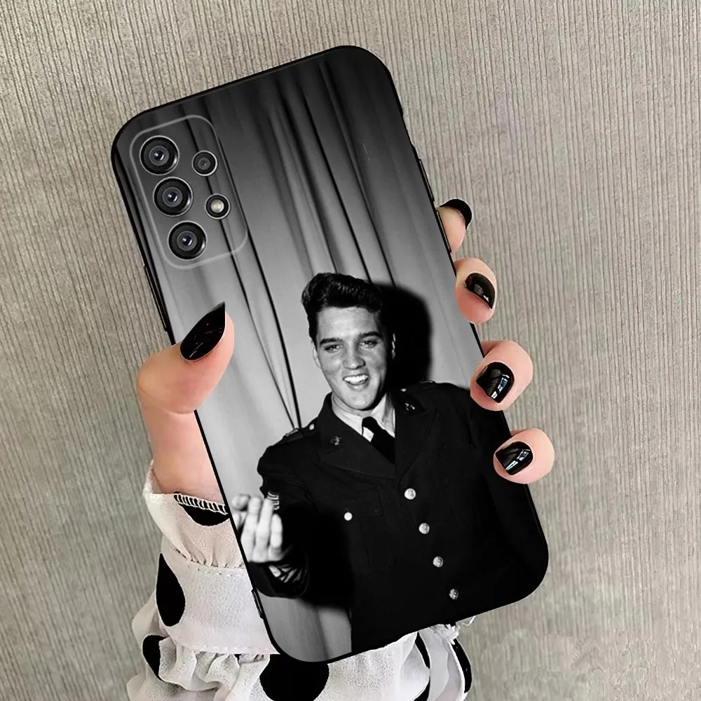 Singer Cat King E-Elvis  Phone Case For Samsung Galaxy A20,A21s,A22,A31,A32,A52,A53,A72,73,A80,A91 Soft Black Cover