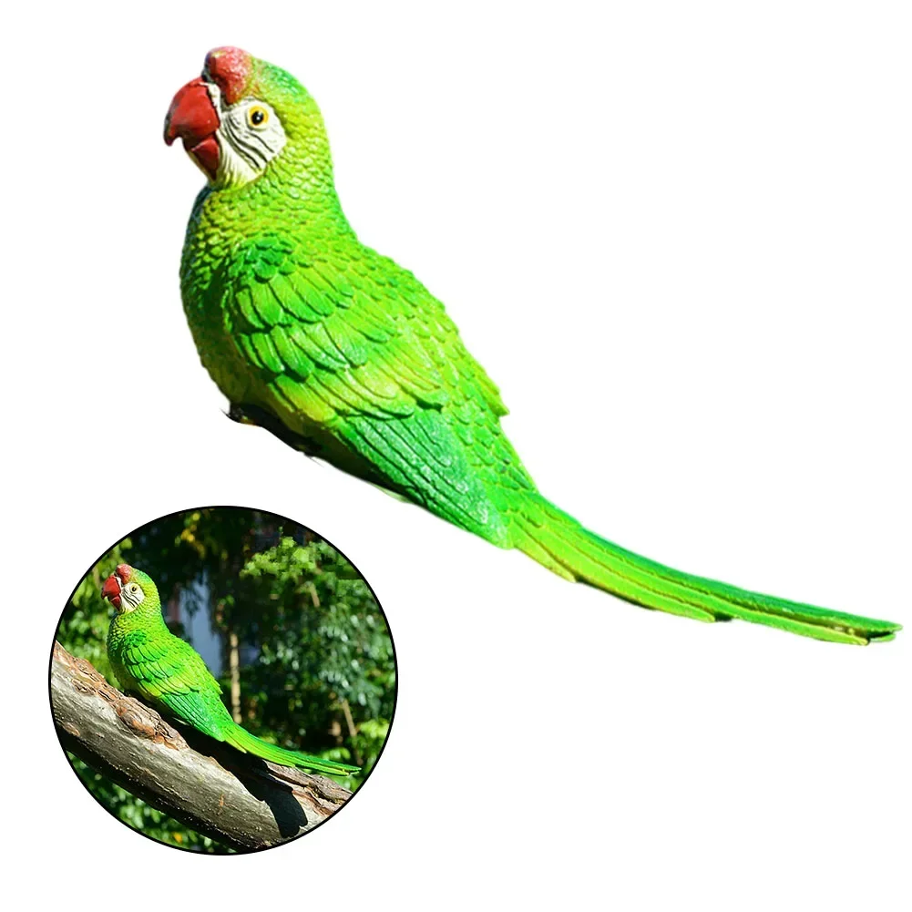 

Vibrant Simulation Parrot Resin Exquisite Tree Hanging Ornament Create Atmosphere Parrot Figurine Outdoor Toy Garden Decor