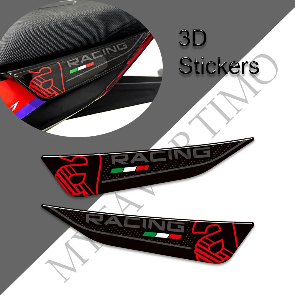 

For Aprilia RS457 RS 457 2024 2025 Motorcycle Accessories 3D Epoxy Stickers Passenger Handrail Protection Kit Rear Door Handle