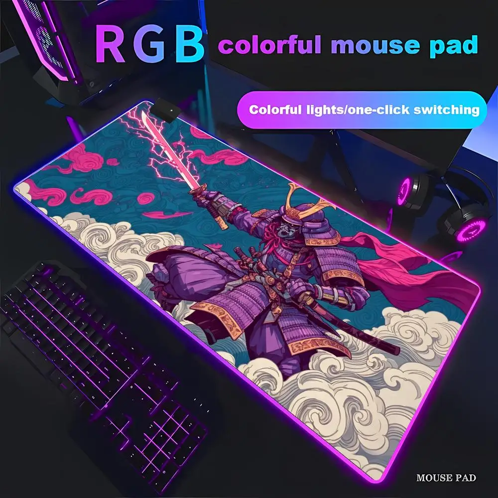 RGB Ukiyo-e samurai Magic Card Gaming Mats with zone mtg playmat desk mat Commander  suitable for game gathering magic rug XAXC