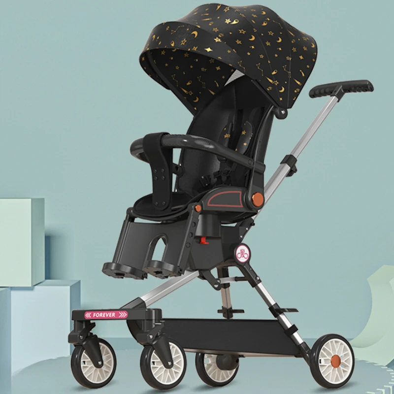 Walking Baby Artifact Trolley Sit and Lie Baby Stroller Two-way Folding Stroller High-view Lightweight Baby Stroller baby cars