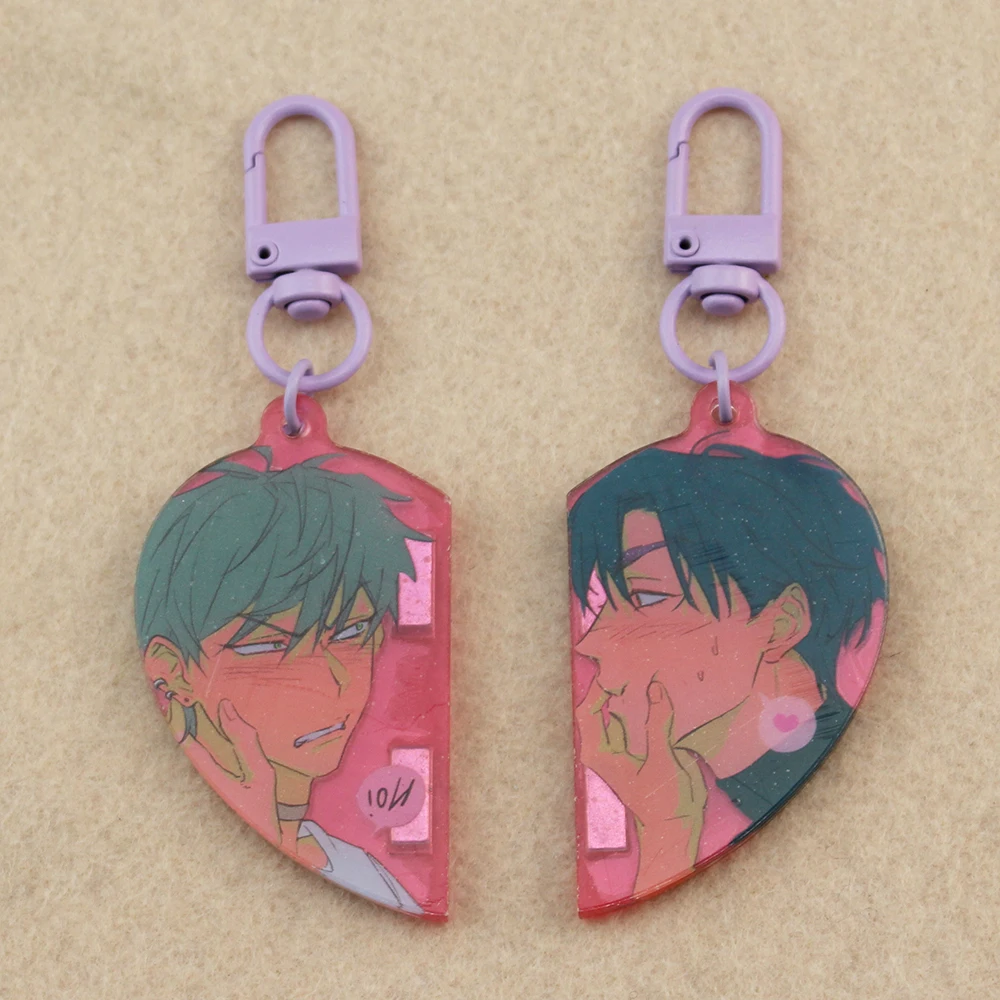 New Anime ALIEN STAGE IVAN TILL Cosplay Keychain Unisex Acrylic Couple Pendant Key Chain 2Pcs/set Magnet Keyring Bag Accessories