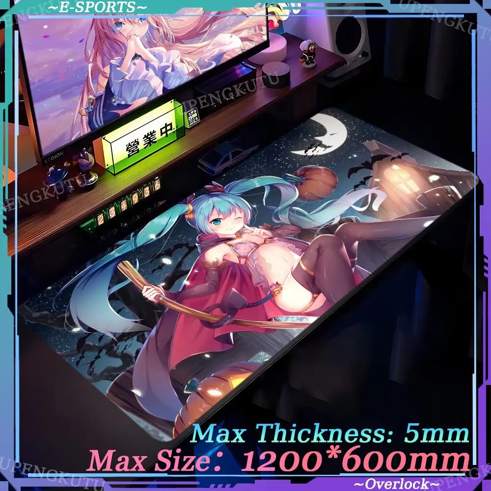 Mouse Pad 1200X600X5MM Game Oversized New M_miku products Gaming Mouse Computer cabinet pads Locked edge mouse pad