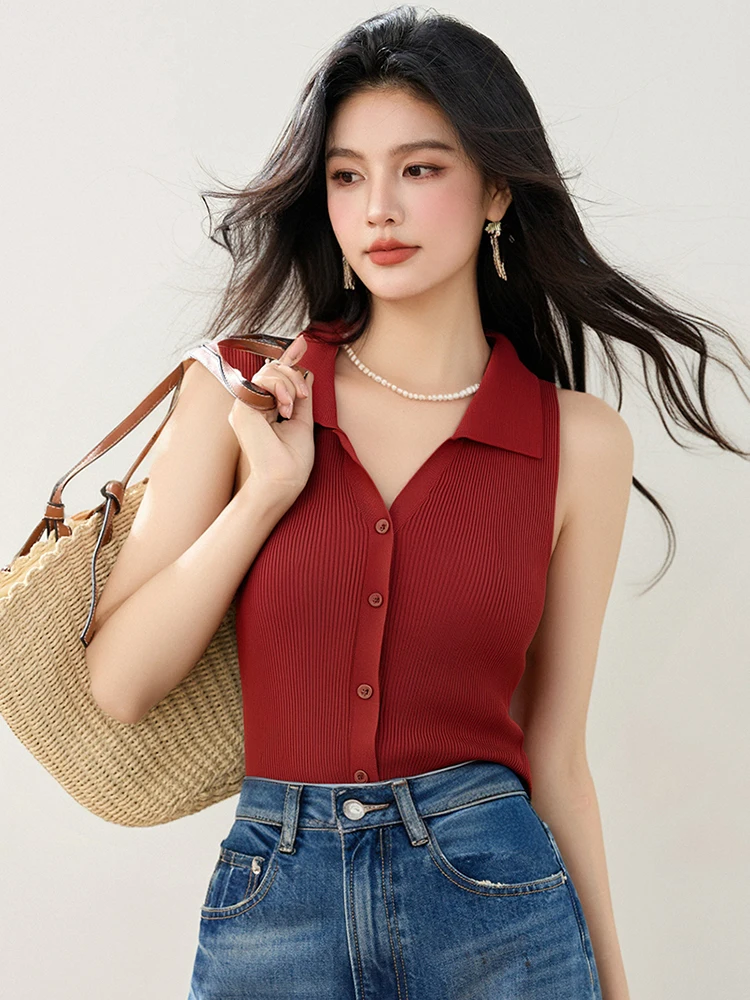 2025 Nuovo gilet con bretelle Summer Spice Girl Slim-fit Abbigliamento esterno Top senza maniche Streetwear Canotta casual