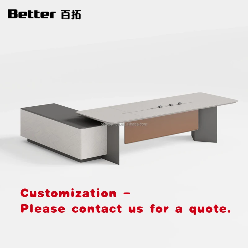 

custom.Modern Executive Office Desk Minimalist Luxury Design Integrated Storage Movable Built Power Outlet Flexible Workspace
