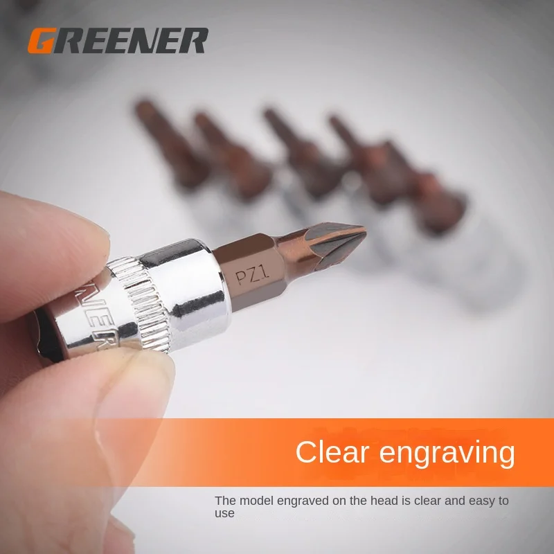 3Pcs PH1/2/3 PZ1/2/3 1/4'' Square Drive Hex Socket Bits Allen Screwdriver Bit Auto Repair Hand Tools