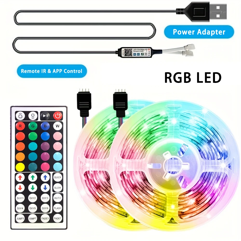 LED-striplicht APP-bediening IR Bluetooth-tape RGB Slaapkamer USB voor woonkamer TV-achtergrondverlichting Afstandsbediening Lamp Lichten Luz Neonverlichting