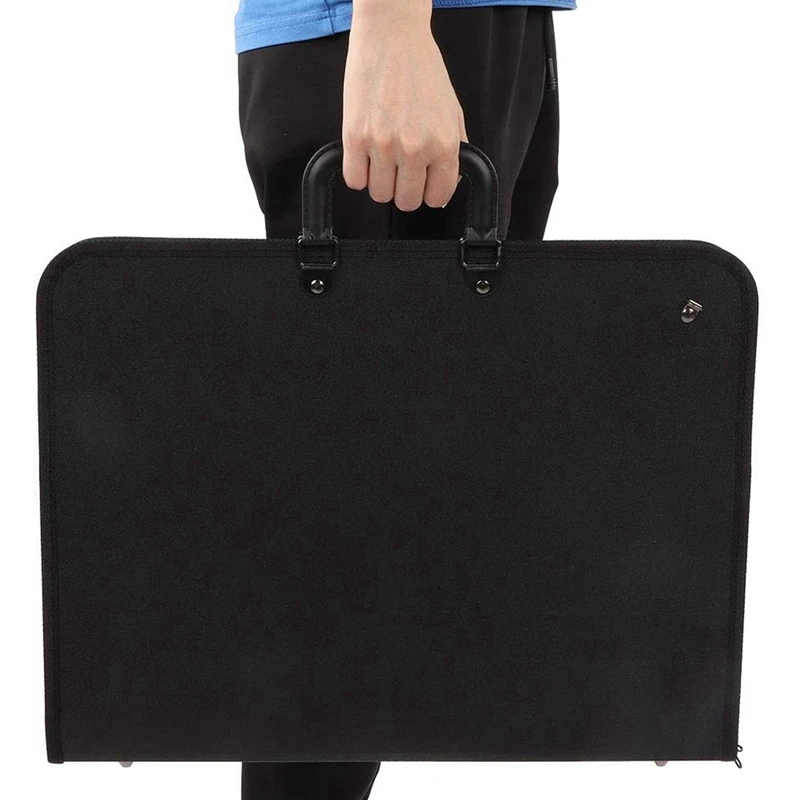 ジッパー付きアートポートフォリオケース,アーティスト用キャリングケース,ポスターボード,トートバッグ,収納フォルダー,3x