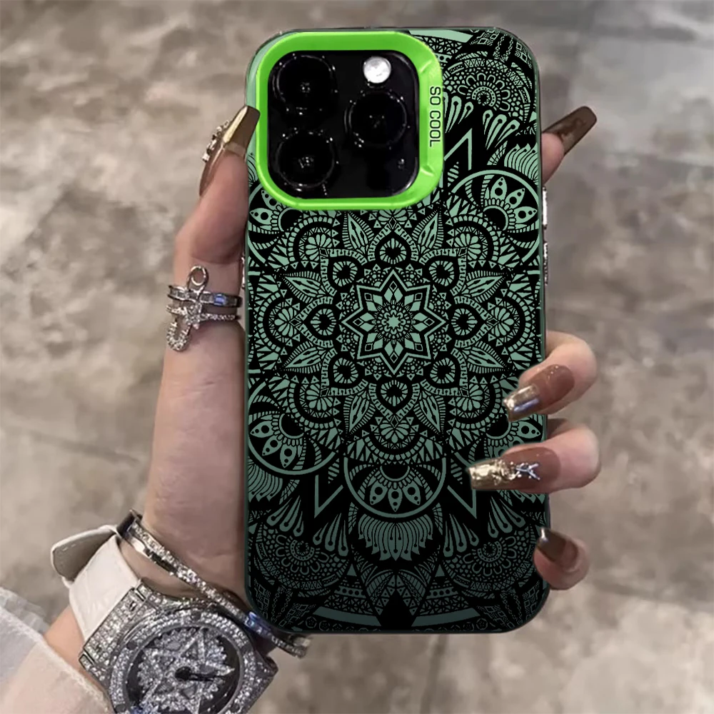 Retro-Ethno-Blumen-Hülle für iPhone 15 16 Pro Max Hüllen iPhone 16 11 12 13 17 ProMax 14 15 16e Plus 8 XS Stoßfeste IMD-Hüllen – Detail 10