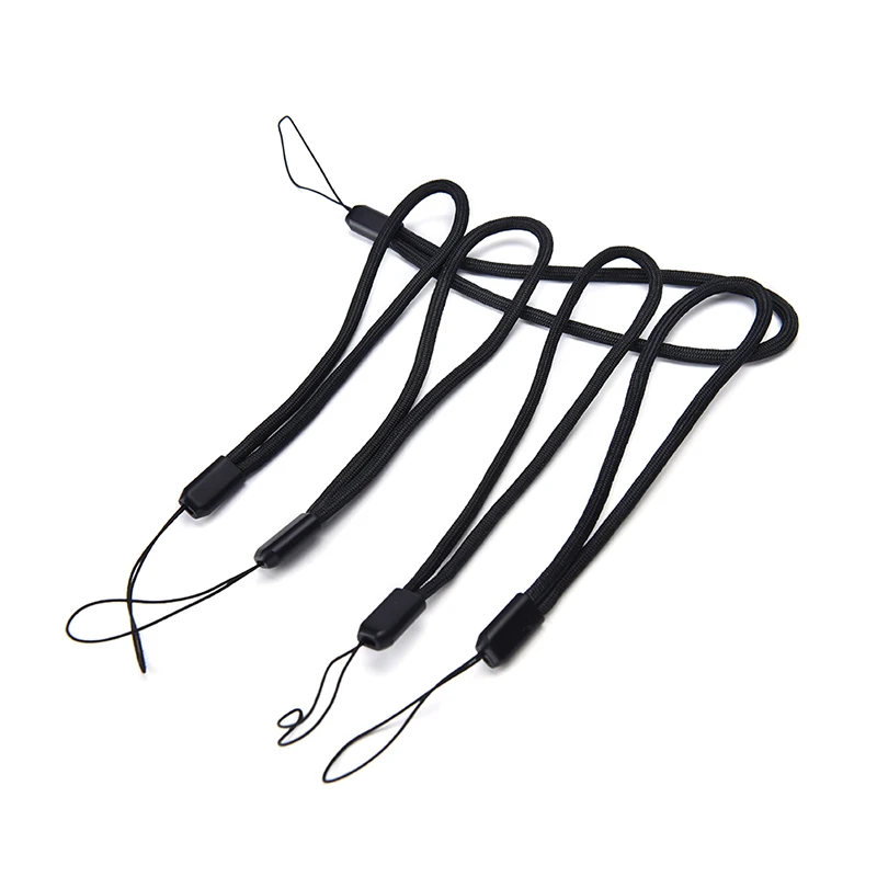 5pcs Nylon Hand Wrist Strap Lanyard For Camera Cell Phone For USB Mp3 Mp4 Camera String Strap Black