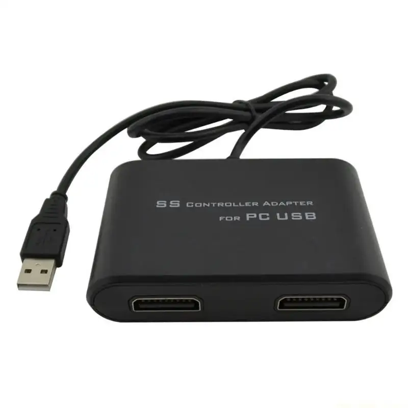 

F62C Адаптер игрового контроллера Конвертер адаптера контроллера для ПК Двухпортовый конвертер геймпада