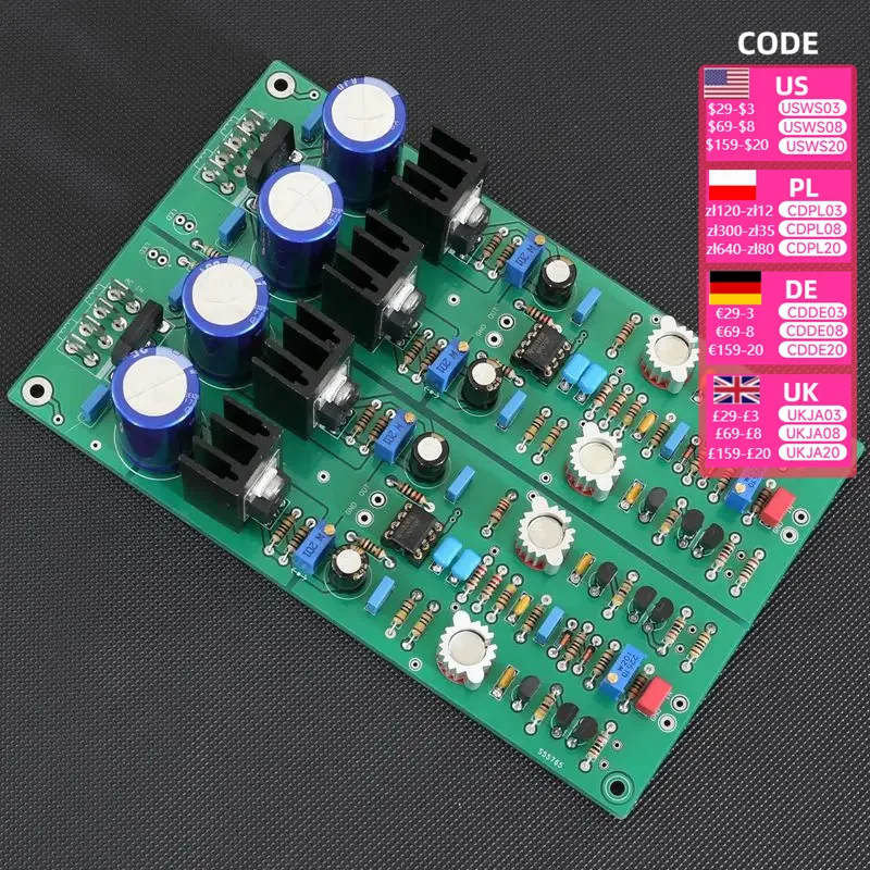 NvarcherMark JC-2 Ultra Low Distortion Field Tube Fully discrete Class A Warm Sound Preamplifier Board