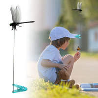 Simulation Dragonfly Clip Bug Deterrent Dragonfly Hat Clip Dragonfly Garden Decor Clip-On Outdoor Garden Dragonfly Decoration