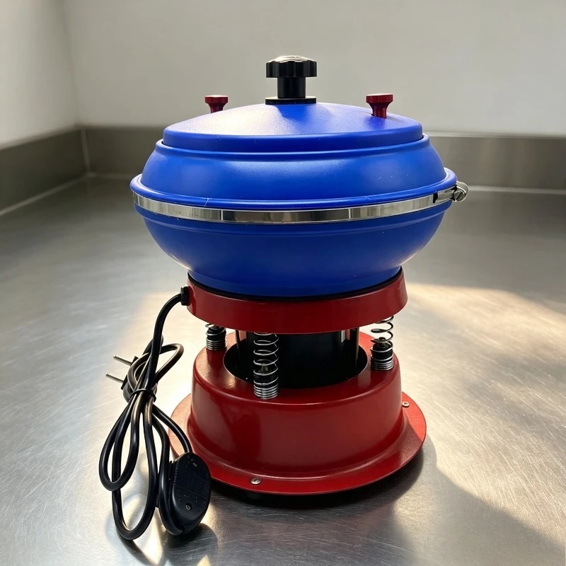 High Precision Industrial Vibratory Tumbler Polishing Grinding Machine 8/12 Inch for Jade Jewelry Surface Finishing