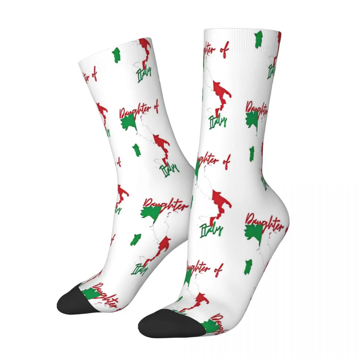 Fashion Male Men Socks Novelty Daughter Of Italy Flag Italian Map Sock High Quality Women's Socks Spring Summer Autumn Winter