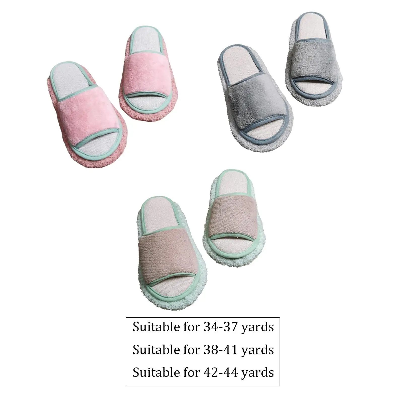 Mop Slippers Open Toe Mute Comfortable Detachable Household Mopping Slippers for