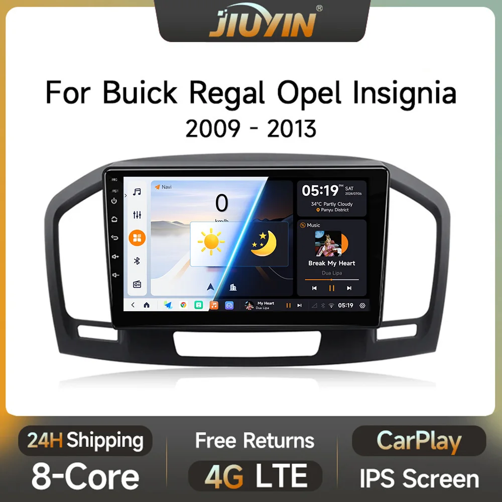 

JIUYIN Android 13 Car radio For Buick Regal Opel Insignia 2009 - 2013 sans fil CarPlay Auto systèmes intelligents auto Lect