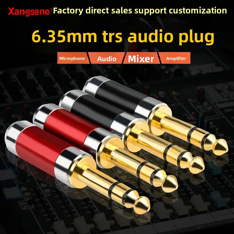 Xangsane/Elephant God, Shangxin Straight 6.35 Large Three-core Audio Plug 6.5 Hole Microphone Audio Connection Accessories