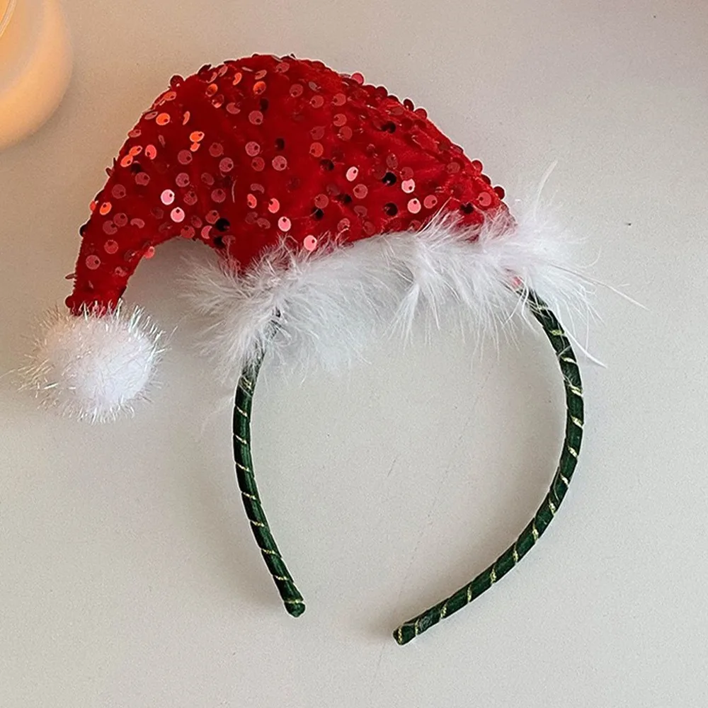 

Headwear Sequin Merry Christmas Headbands Festival Xmas Christmas Hat Hair Hoop Headdress Gloves Christmas Decor Gifts
