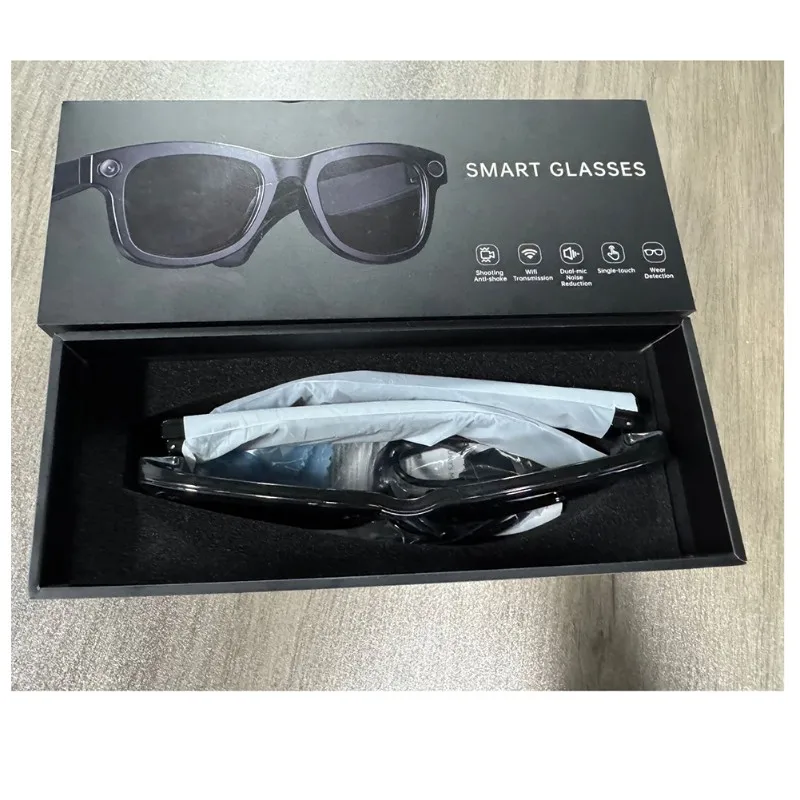 

A68Z AI Glasses-Call, Video Recording, Translation, HD Anti-Shake, Black& Transparent Design