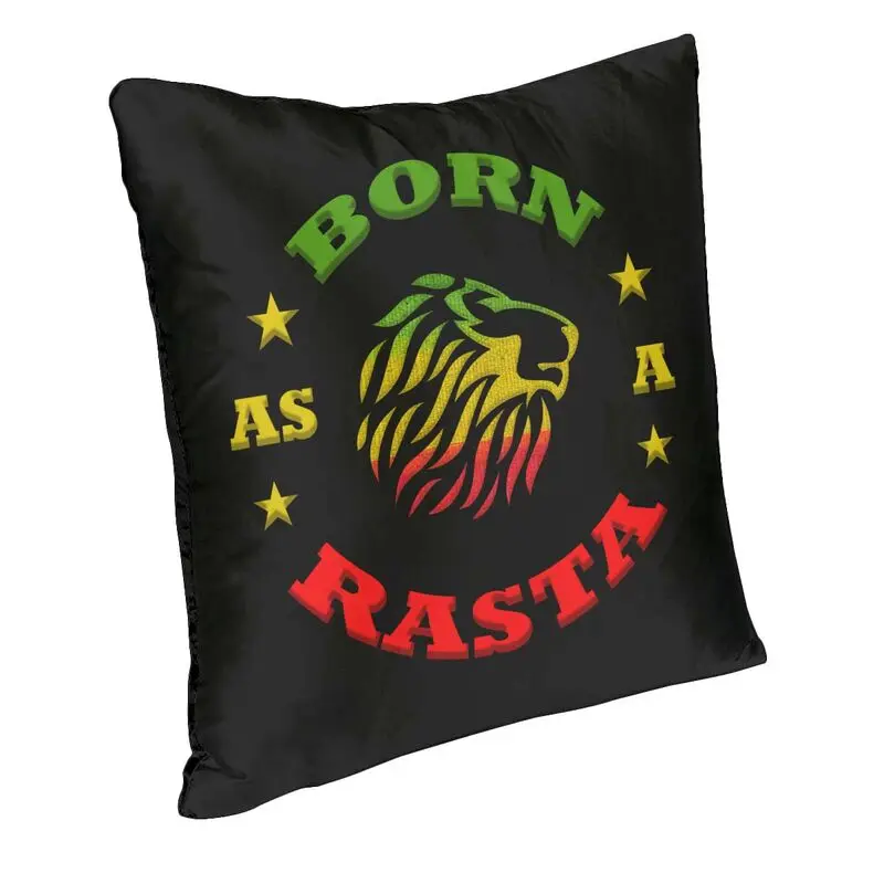 Born As A Rasta Cushion Cover Two Side Printing Rastafarian Floor Pillow Case for Living Room Fashion Pillowcase Home Decoration