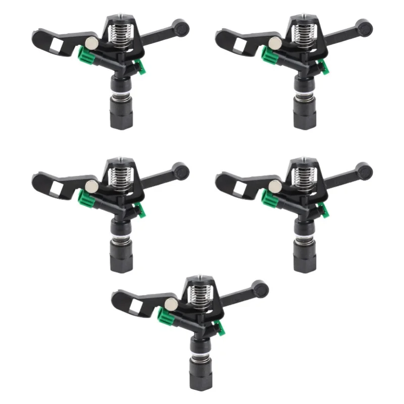 5Pcs 3/4in DN20 Female Thread Rotating Sprinkler Rocker Nozzle For Garden Lawn