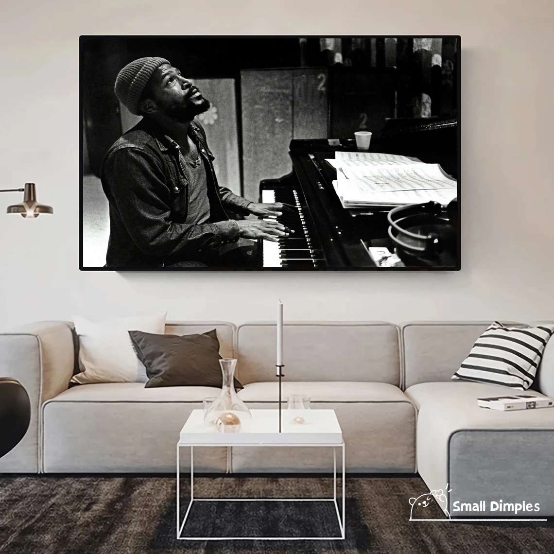 Marvin Gaye Music Star Poster Canvas Art Print Home Decoration Wall Painting ( No Frame )