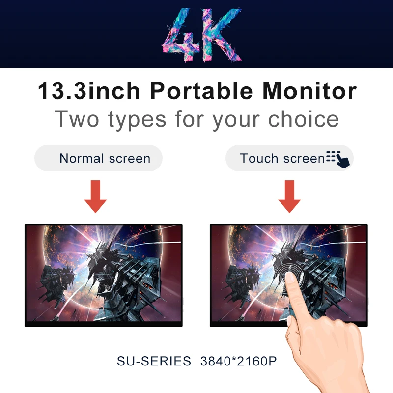 4K PC Mobile Gaming Office Anti-blue Light Anti Glare Extended Screen 60HZ IPS Display Portatil Moniteur Portable Monitor