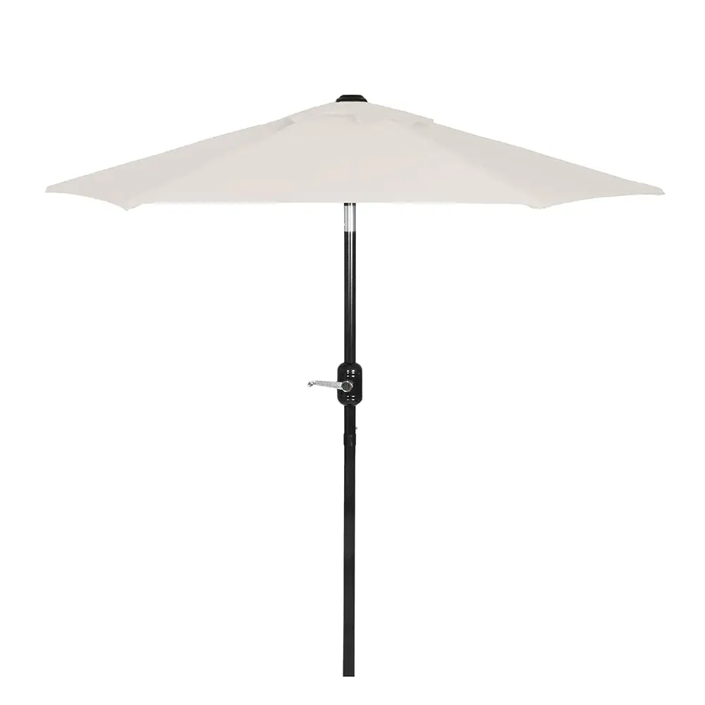

6 Ft Outdoor Patio Umbrella, Easy Open/Close Crank And Push Button Tilt Adjustment - Beige Market Umbrellas