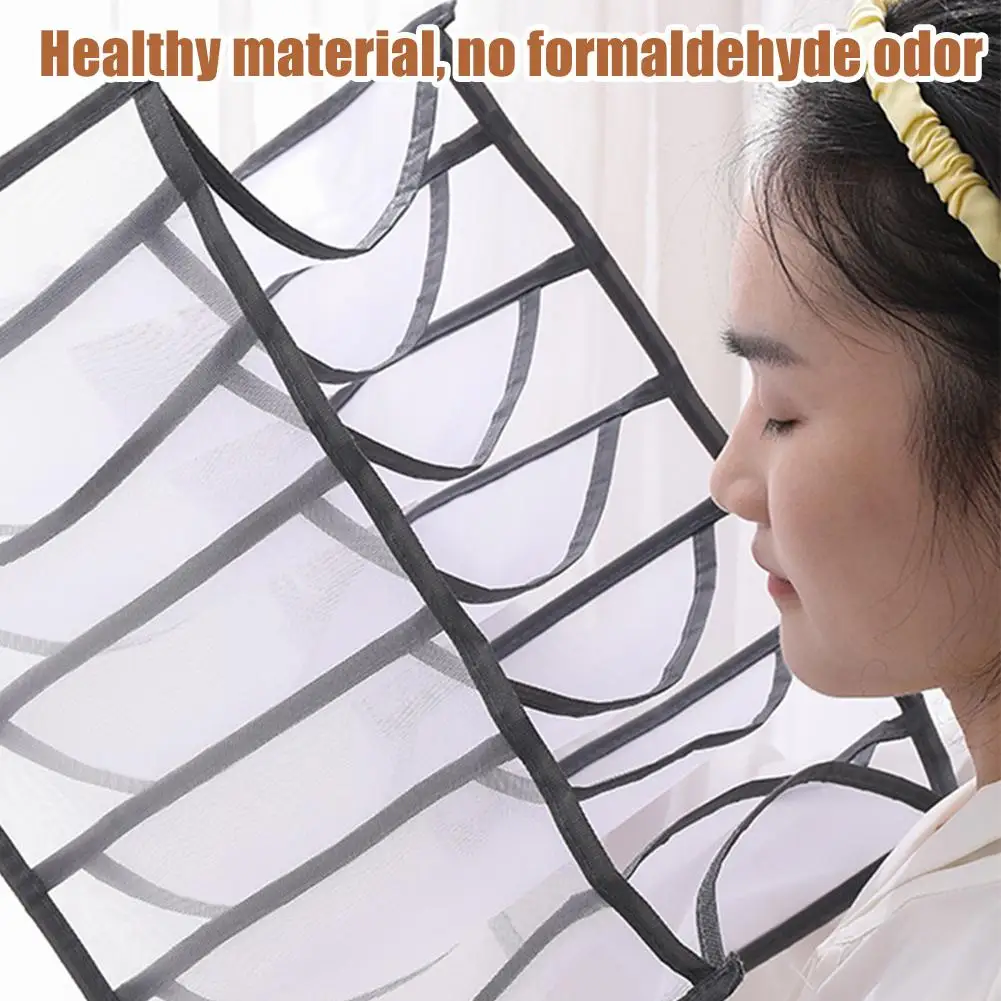 1 قطعة صندوق تخزين النايلون شبكة الطفل خلية أدراج المنظم لغرفة الملابس الداخلية الصدرية الجوارب الملابس خزائن للطي مقسم حقيبة 2026 #6